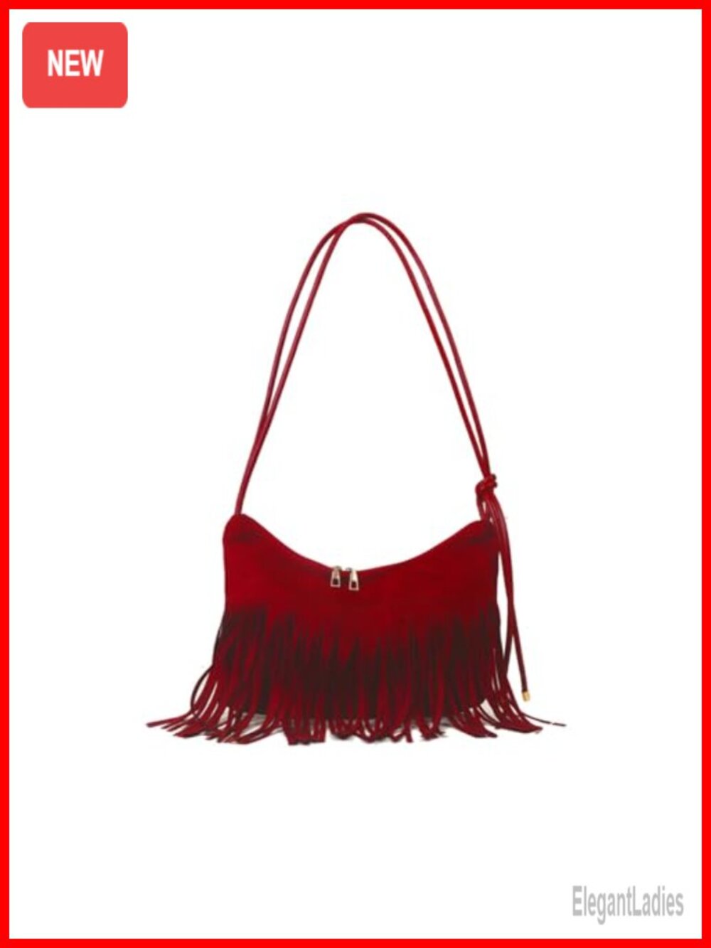 Vintage Fringe Tassel Suede Crossbody Bag